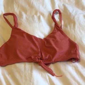 Salmon pink swim top